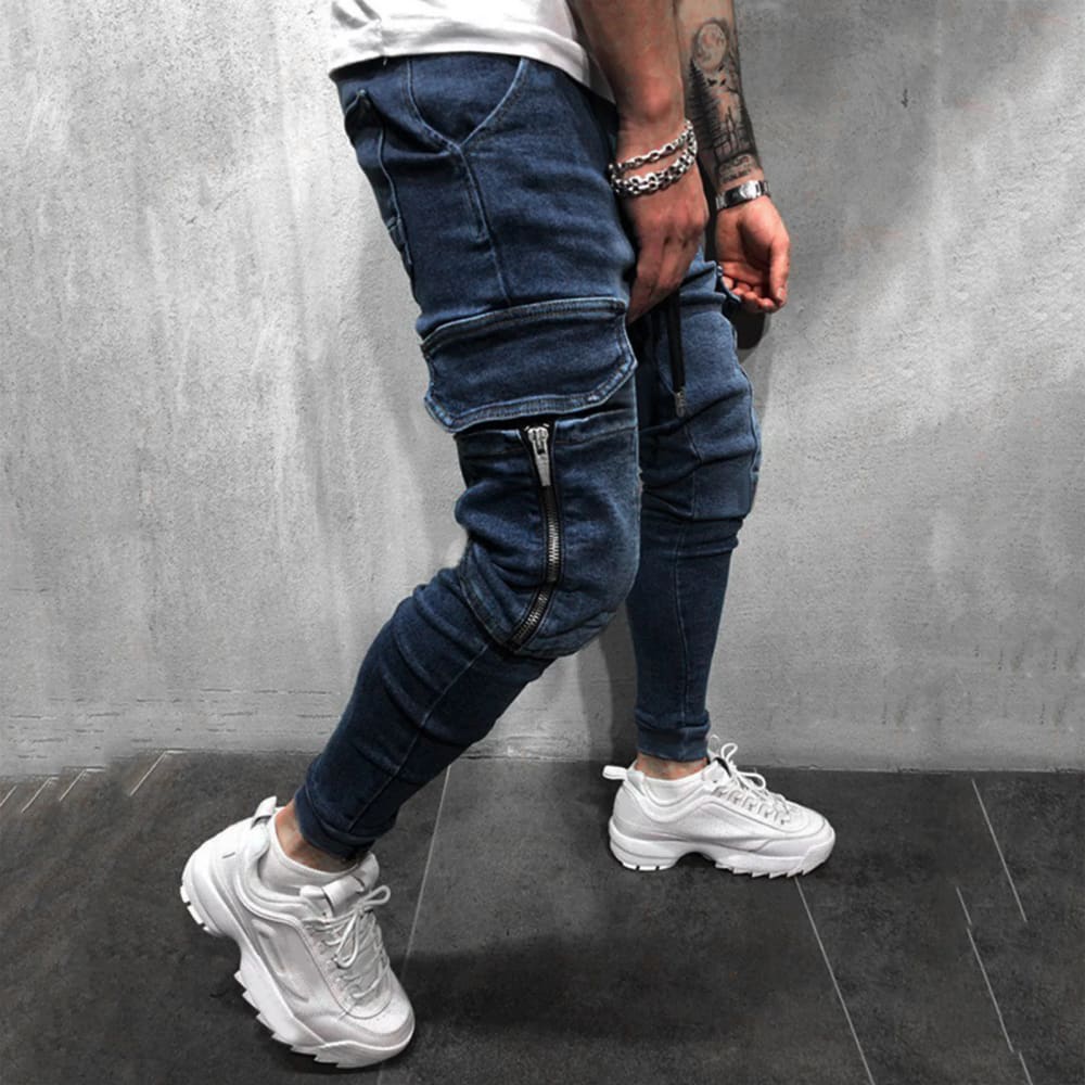 Urban Flex Skinny Cargo Jeans for Men